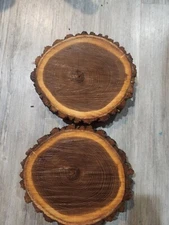  walnut Live Edge wood slice, table top, centerpiece-10x11x2