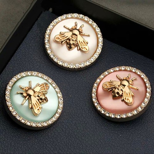 6pcs Bee Metal Flower Buttons for Women Dress Coat Suit Cardigan Sewing Button - Picture 4 of 21