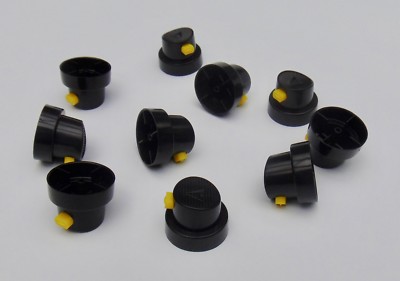 Sprühkopf Set COLOR MATIC Lack Düsen Sprayset Auto 10 Düsen schwarz gelb