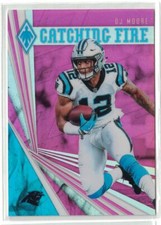 2019 Panini Phoenix Catching Fire DJ Moore Pink #186/199 Carolina Panthers #26