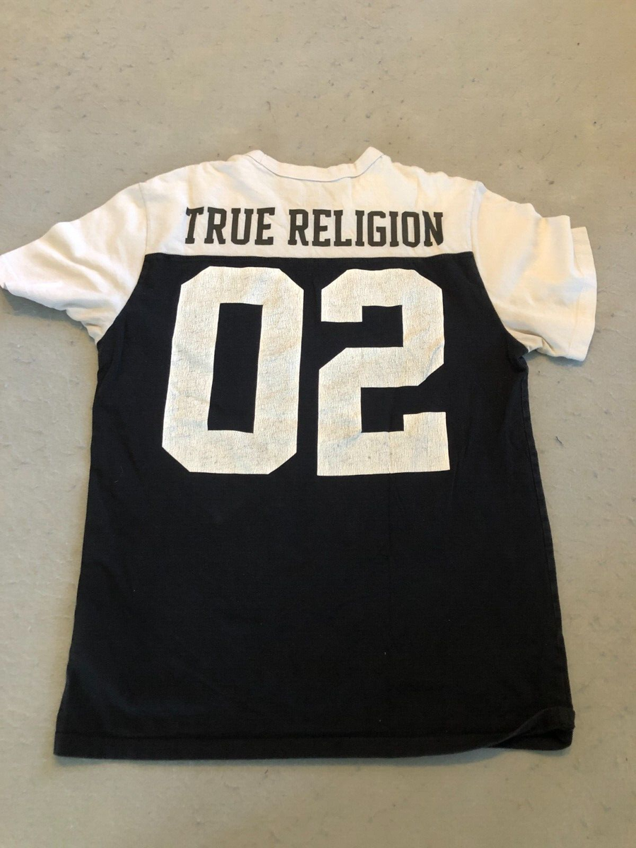 Tシャツ・カットソー True Religion TR O.G T-Shirt White/Black True Religion Shirt Adult Small Black/White TRUE 02 Varsity