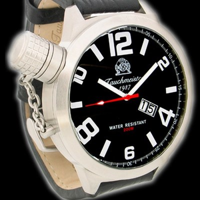 German U-Boot SWISS-BIG-DATE crown protection syst.T150