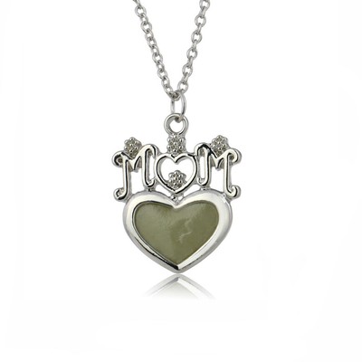 Mom Glow in Dark Mom Pendant Necklace Womens Ginger Lyne Collection