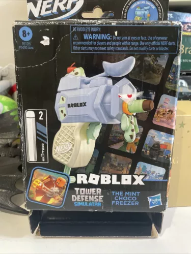 NERF Roblox X Tower Defence Simulator The Mint Choc Freezer Toy Blaster
