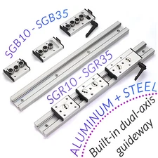 Built-In Dual-Axis Linear Rail Guide and Lock sliders SGB10-SGB35 SGB3/4/5 Wheel