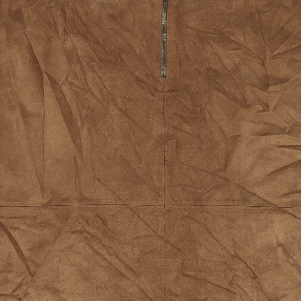 Marks and Spencer Womens Brown Polyester ALine Skirt Size 14 Zip