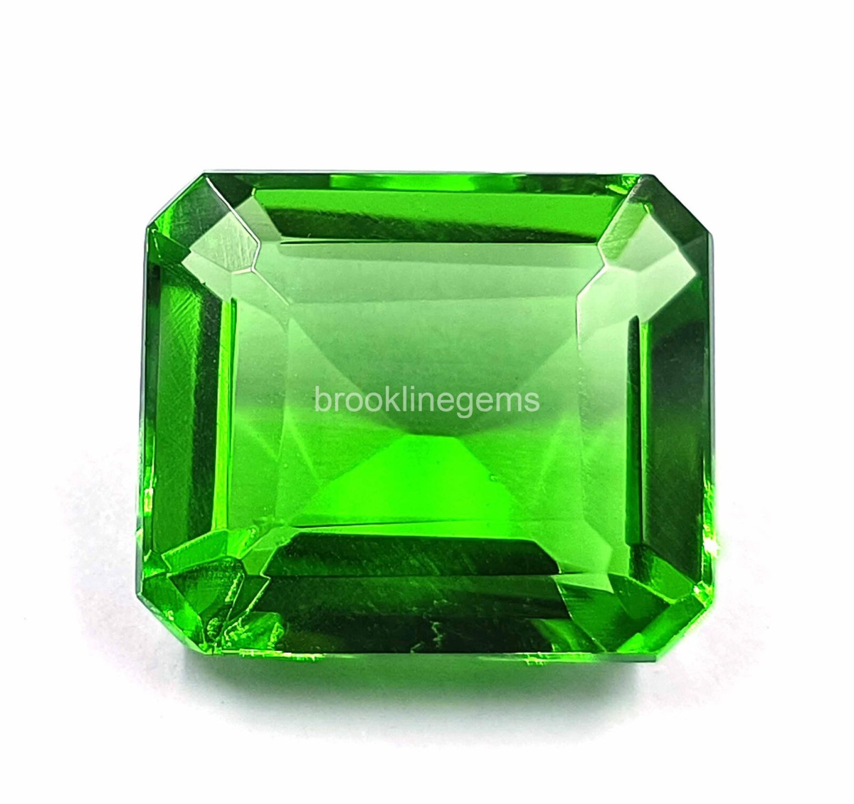 Natural Certified 32 Ct Emerald Shape Kenya Green Tsavorite Garnet