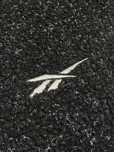 Vintage 90s Reebok Legacy Black/White 1/4 Zip Pullover Soft Fleece Jacket Size L - Picture 2 of 11