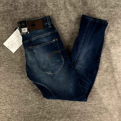 G-Star Raw Arc 3D Slim Joane Stretch Men's Worker Blue Denim Jeans 28x32 NEW