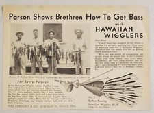 1946 Print Ad Fred Arbogast No. 2 Hawaiian Wiggler Fishing Lure Made in Akron,OH