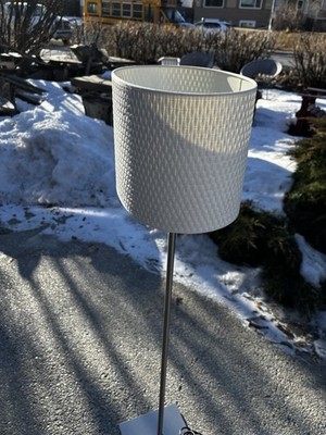 イケア IKEA アーレング ALANG フロアスタンド(I-2512SL2) IKEA Alang White Silver Brushed Adjustable Floor Lamp Light