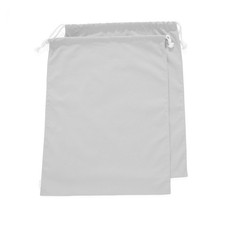 100 Cotton Canvas Travel Laundry Bag, 2-Pack Large, Light Grey 