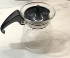 Vintage Pyrex #802 Clear Glass 1 Cup Coffee Tea Carafe Pot With Lid, USA