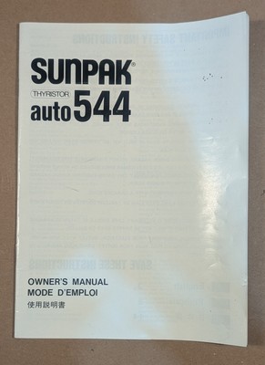 Sunpak Auto 544  instruction manual