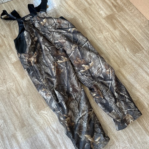 Guidegear Mens Large Camo Hunting Outdoor RealTree Bib pants Lined