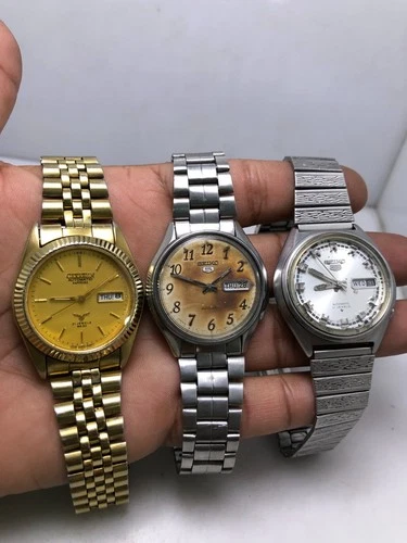 Lot of 3 Vintage Seiko 6119 & 6309 & Citizen Automatic 21 Jewels Men's Watch