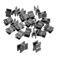 20Pcs Zipper Slider Retainers, #10 Top Stoppers Closed-end, Metallic Black