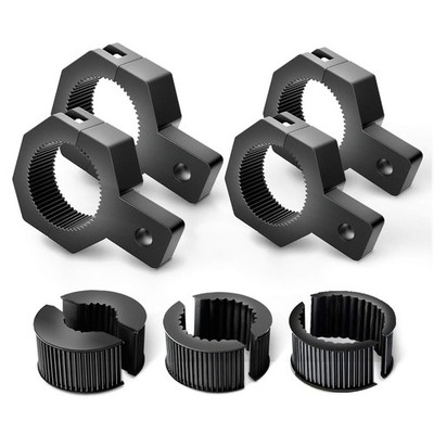 Nilight 90023D 4-Pack Standard 4PCS Mounting Bracket (Standard), Black 