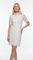 Sandro Women's Ecru Floral Lace Short Dress Size 36 FR 8 UK 4 US SFPRO00986