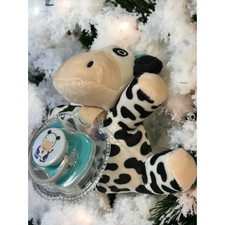 Soother Cow Plush Pacifier Holder Ortho Pacifier with Cover 0-18 months
