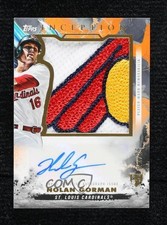 2023 Topps Inception Orange 22/25 Nolan Gorman #IAJP-NG Jumbo Patch Auto k4s