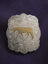 Vtg Western Sterling Silver Bridle / Saddle / Chap Concho -Bronze Pleasure Horse