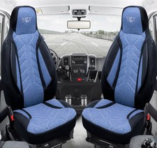 Schonbezüge Sitzbezüge für Opel Zafira B Bj 2005-14 in Schwarz/Blau PLKT206