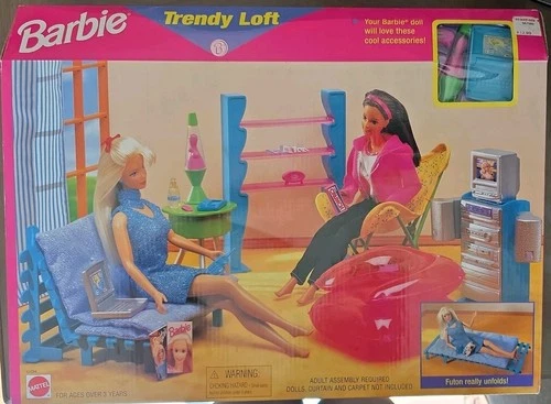 1998 Barbie Trendy Loft Play Set