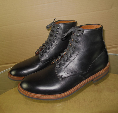 Allen Edmonds Higgins Mill Boots Black Leather Dainite Soles Men's 11