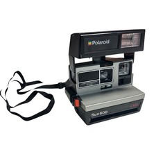 Polaroid Sun 600 LMS Black Silver Instant Camera Light Management System