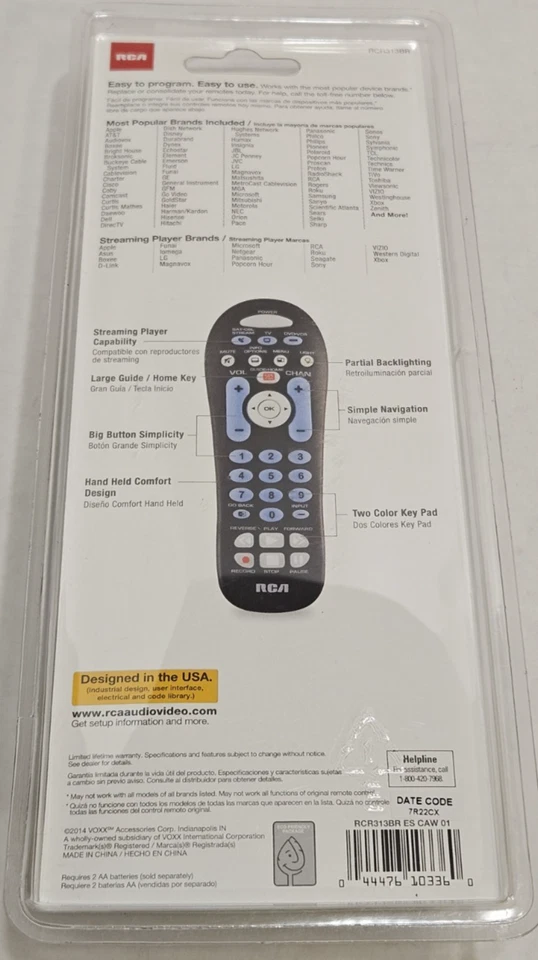 RCA Platinum Pro 3-Device Big-Button Univ Remote w/ Streaming & Dual Navigation - Image 4 of 4