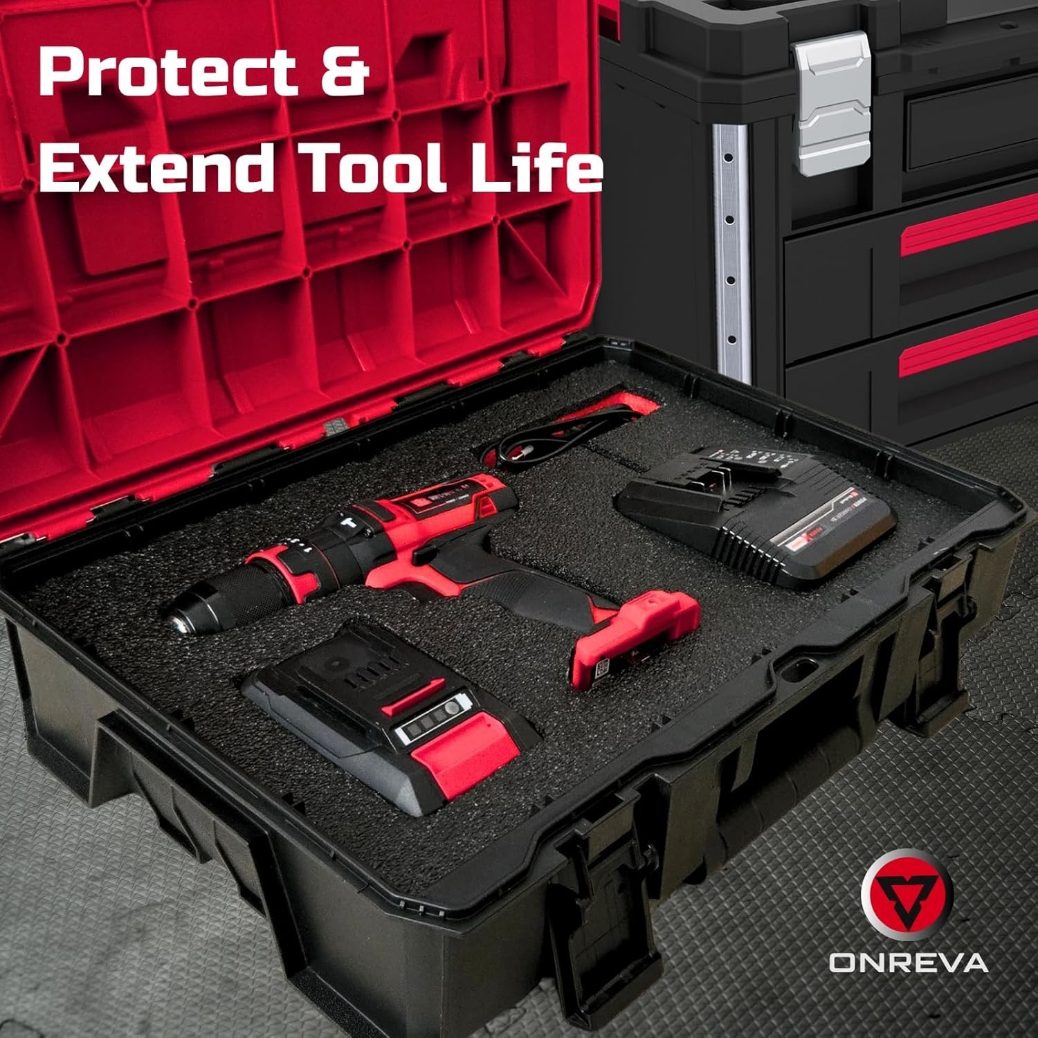 Tool Box Foam 22x18x2 inch 3Pack, Foam Inserts for Cases, Polyethylene Storage S