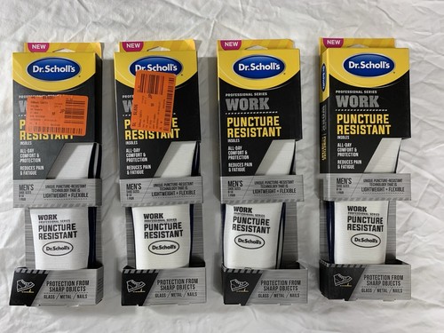 4 paia: solette DR. SCHOLL'S serie professionale RESISTENTI ALLE FORATURE UOMO 8-14