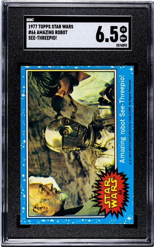 1977 Topps Star Wars #66 Amazing robot See-Threepio! — SGC 6.5