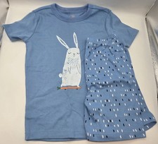 NEW Gymboree Boys Gymmies Pajama set Blue Bunny Shortie Easter Big Kids Size 14