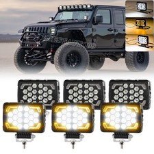 5.7 56W LED Square Work Light Spotlight Pods ...