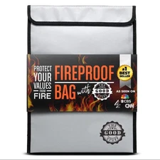 Fireproof Document Bag Legal Size 15 x 11 2000°F UL Certified Protect Birth C...