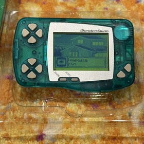 Wonderswan Wonder Swan  Bandai Console - Skeleton  Green In Box With Manual