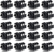 Luomorgo PCB Panel Mount 6 Pin 1/4" 6.35mm Female Socket Stereo Silver