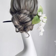 Lily Tassel Hairpin Chinese Style Hanfu Qipao Vintage Women Hair Accessory