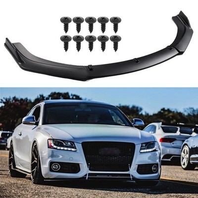 For AUDI A4 A5 B8 S4 S5 Front Bumper Lip Splitter Spoiler Hellcat Matte Black