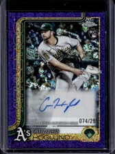 2025 Topps Chrome Update Gunnar Hoglund Auto RC Purple Speckle Refractor #/299