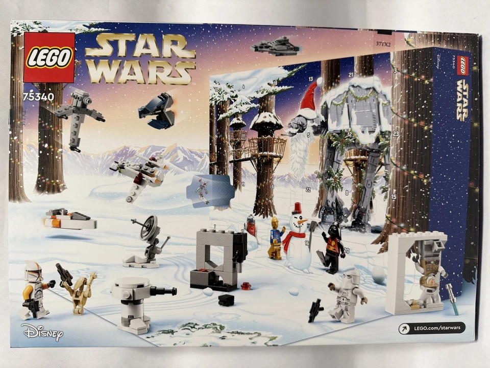 LEGO 75340 Star Wars Advent Calendar NISB Luke Skywalker C-3PO R2-D2 Darth Vader - Image 2 of 2