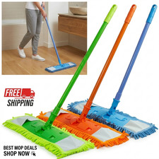 360 Extendable Microfibre Mop Sweeper Cleaner Wooden Laminate Tile Floor Wet Dry
