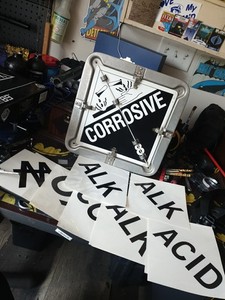 HAZMAT FLIP PLACARD SYSTEM With Matching Stickers 