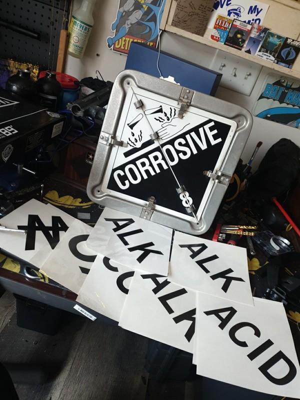 HAZMAT FLIP PLACARD SYSTEM With Matching Stickers 