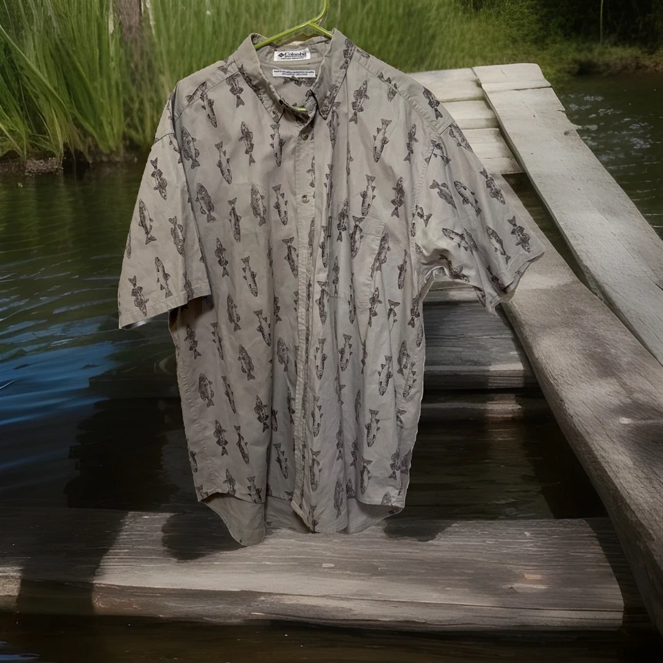 ALOT OF 2 Columbia/Pantan Men's Fishing Shirts size Large 100% cotton - Image 4 of 4