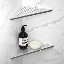 Corner Shower Shelf 2 Pack, 304 Stainless Steel Grout in Shelves for Bathroom...