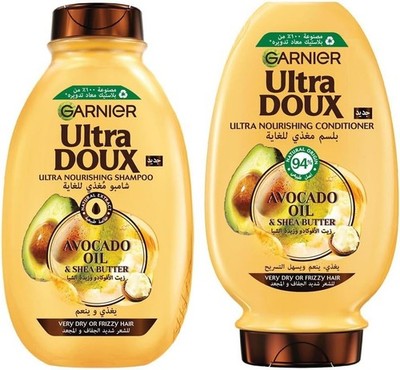Garnier Ultra Doux Avocado Oil & Shea Butter Shampoo 400ml & Conditioner 360ml