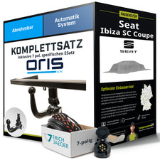 Für SEAT Ibiza SC Coupe IV 6J1, 6P5 Anhängerkupplung abn +eSatz 7pol 15-18 NEU